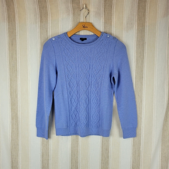 Talbots Petites Lambswool Blend Pullover Sweater Pastel Blue Size Large‎ Petite - Picture 1 of 8